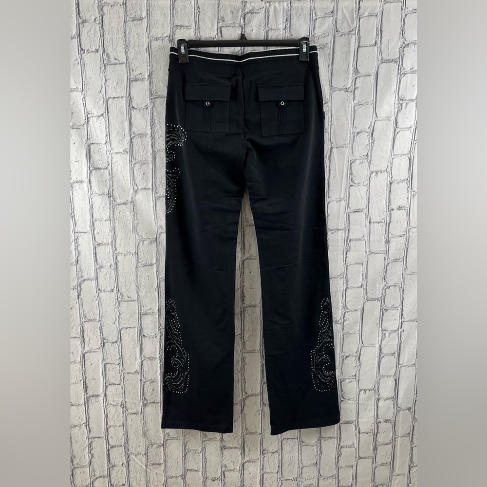 BCBG Maxazria Size:L WomenHoodie/Pants Phinestone Detail Shimmer Thread Outline - Picture 11 of 16